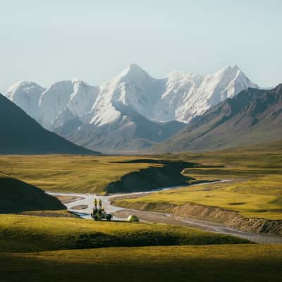 Camping in Sary-Jaz valley, Kyrgyz Republic