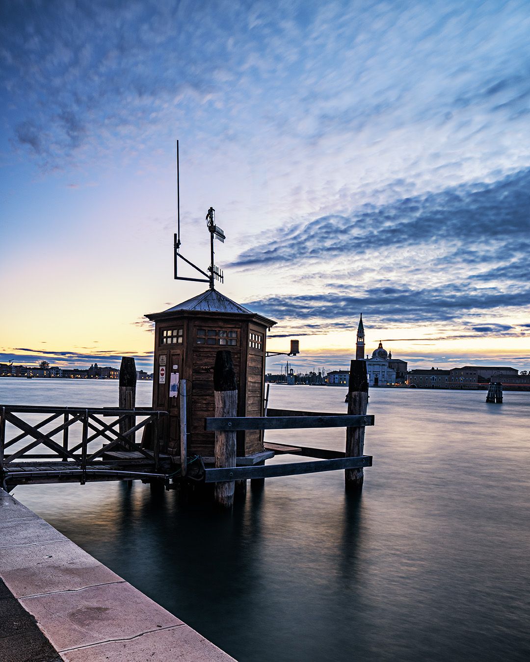 Measuring station in Venice, Italy
