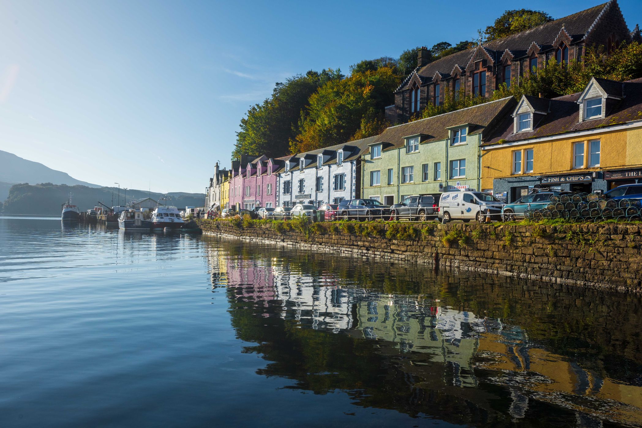 Colorful houses of Portree, Isle of Skye, Scotland, United Kingdom