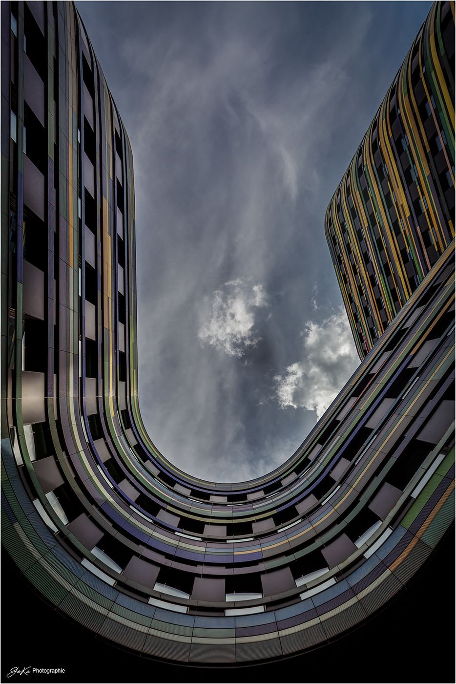 Colorful office building, Hamburg, Germany