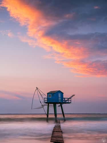 Fishermen's cabins at Saint Michel Chef Chef