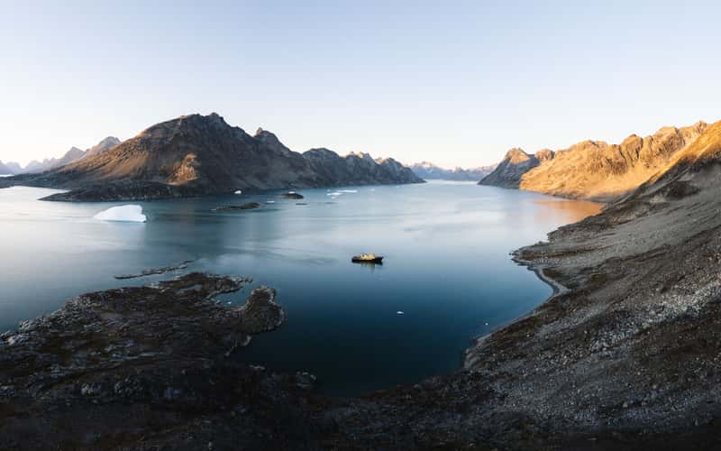 Fjord near Kuummiit, Aerial overview