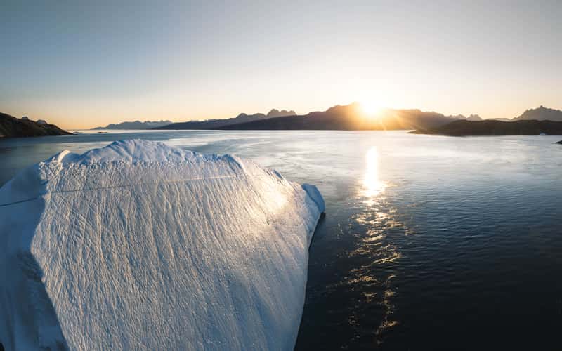 Fjord near Kuummiit, Iceberg & Mountains