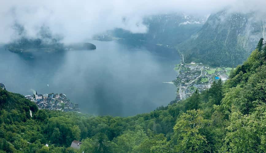 Hallstatt Village View from skywalk view point