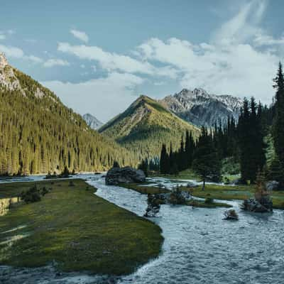 Karakol river on the way to Karakol peak, Kyrgyz Republic