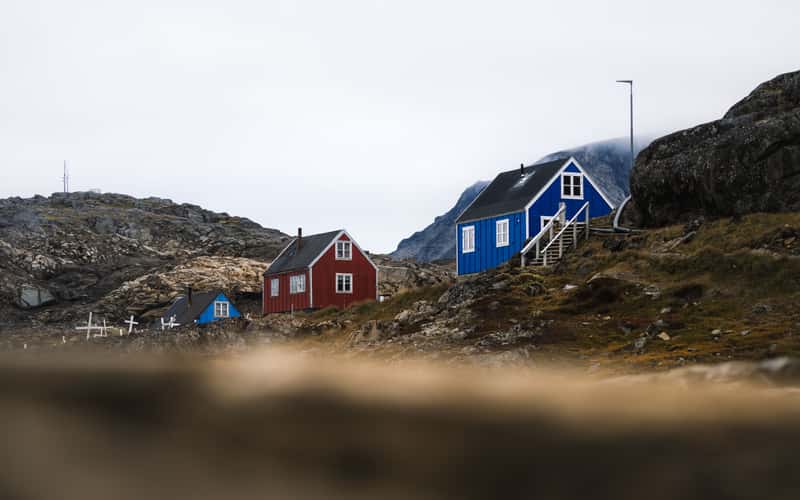 Kulusuk, Harbor Houses from Shore