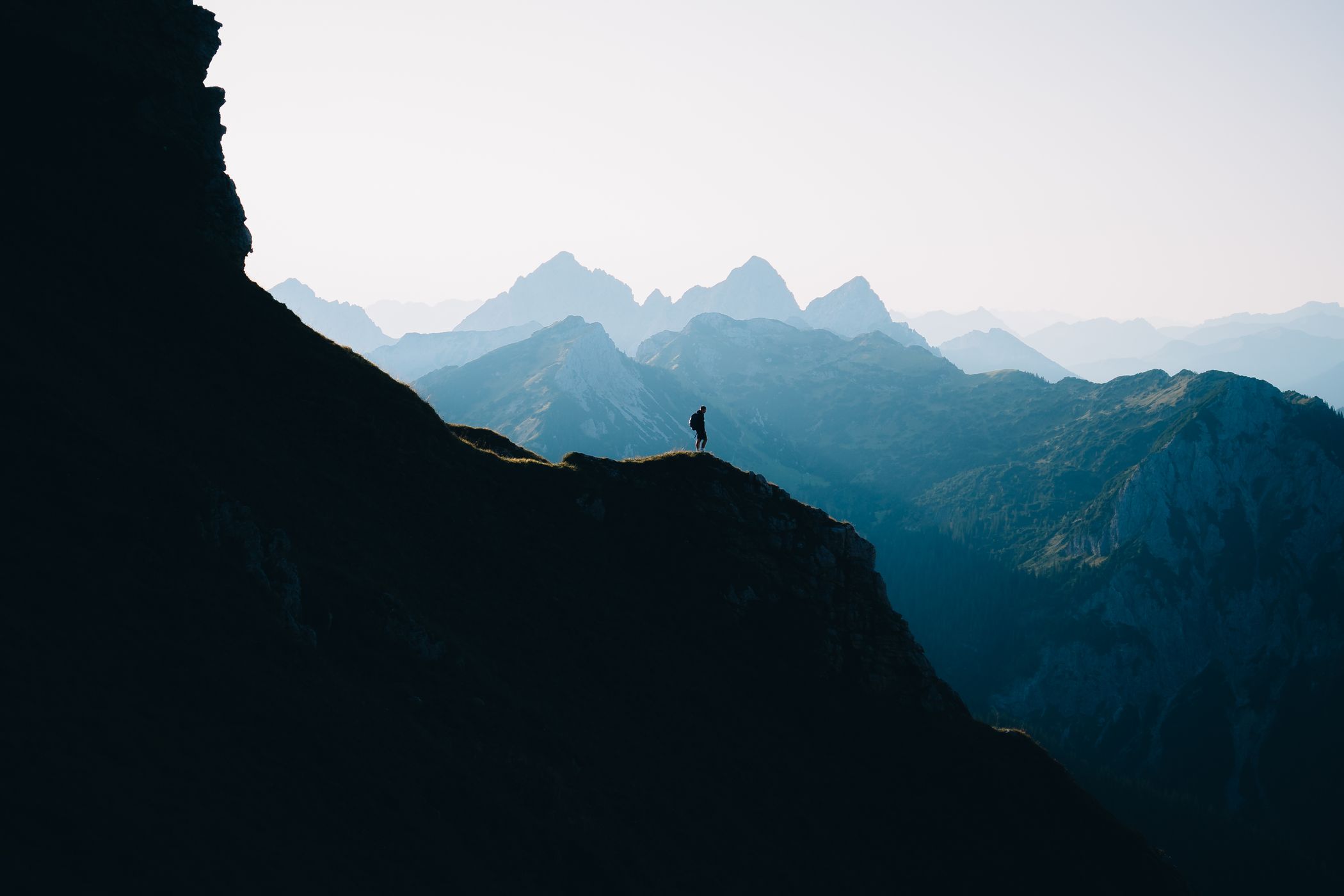 Mountain ridge at the Aggenstein, Austria