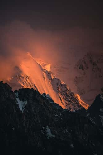 Mountain view from Ala Kull Pass, Oblus Yssyk-Köl