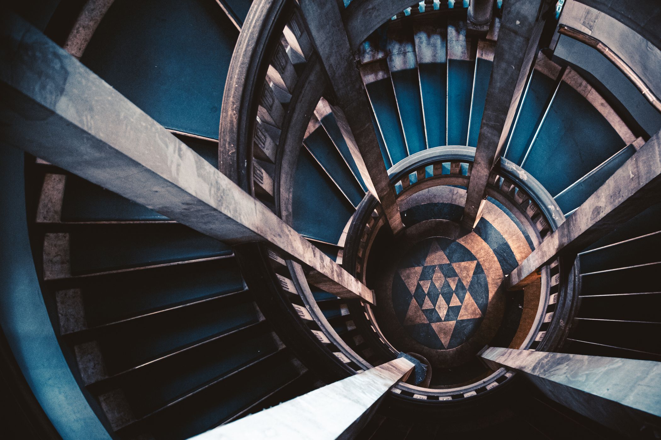 Staircase inside New Town Hall, Hanover, Germany