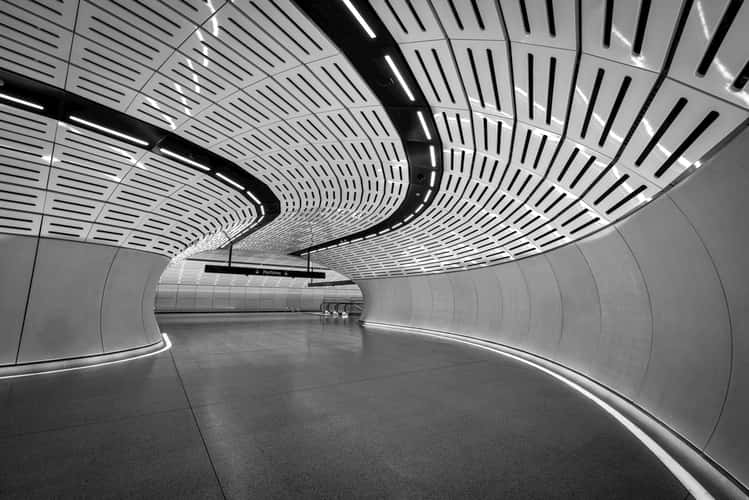 Passage way Gadigal Metro Station, Sydney