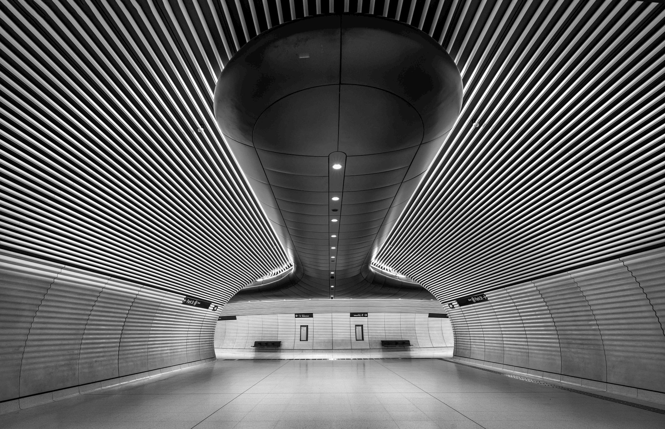 Passage way Gadigal Metro Station, Sydney, Australia