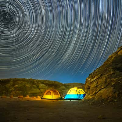 Ramon Craters - Star Trails, Israel