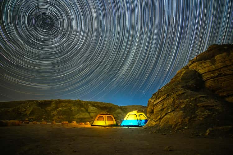 Ramon Craters - Star Trails