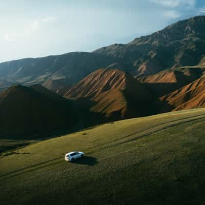 Red hills near Naryn, Kyrgyz Republic