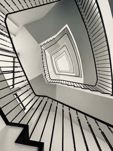 Staircase in 50s house