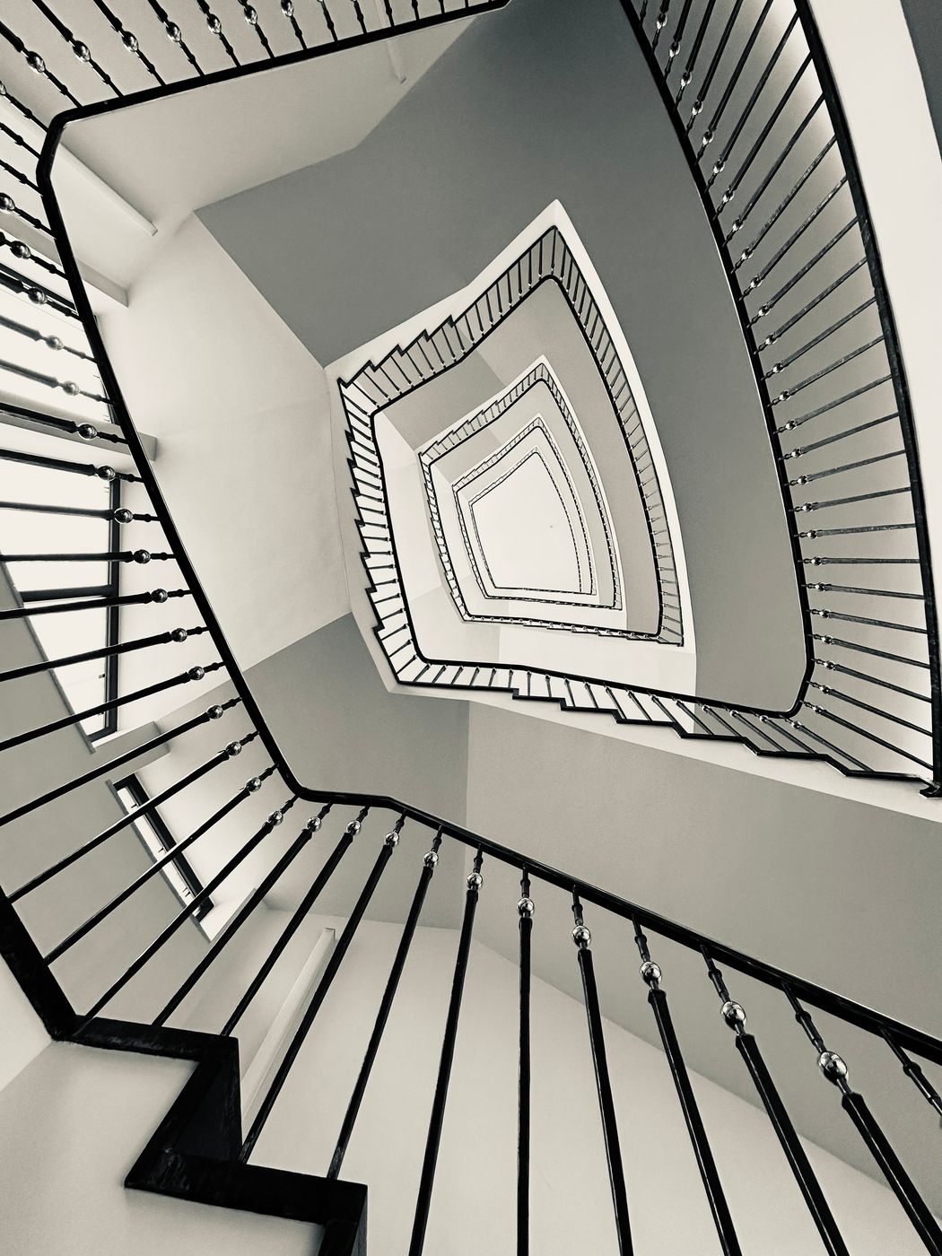 Staircase in 50s House, Munich, Germany