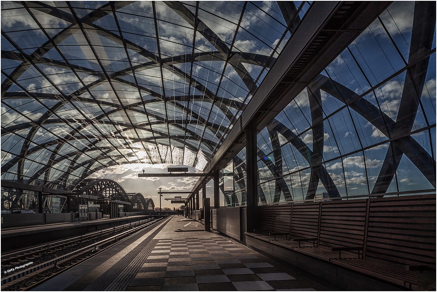 Subway station 'Elbbrücken', Hamburg, Germany