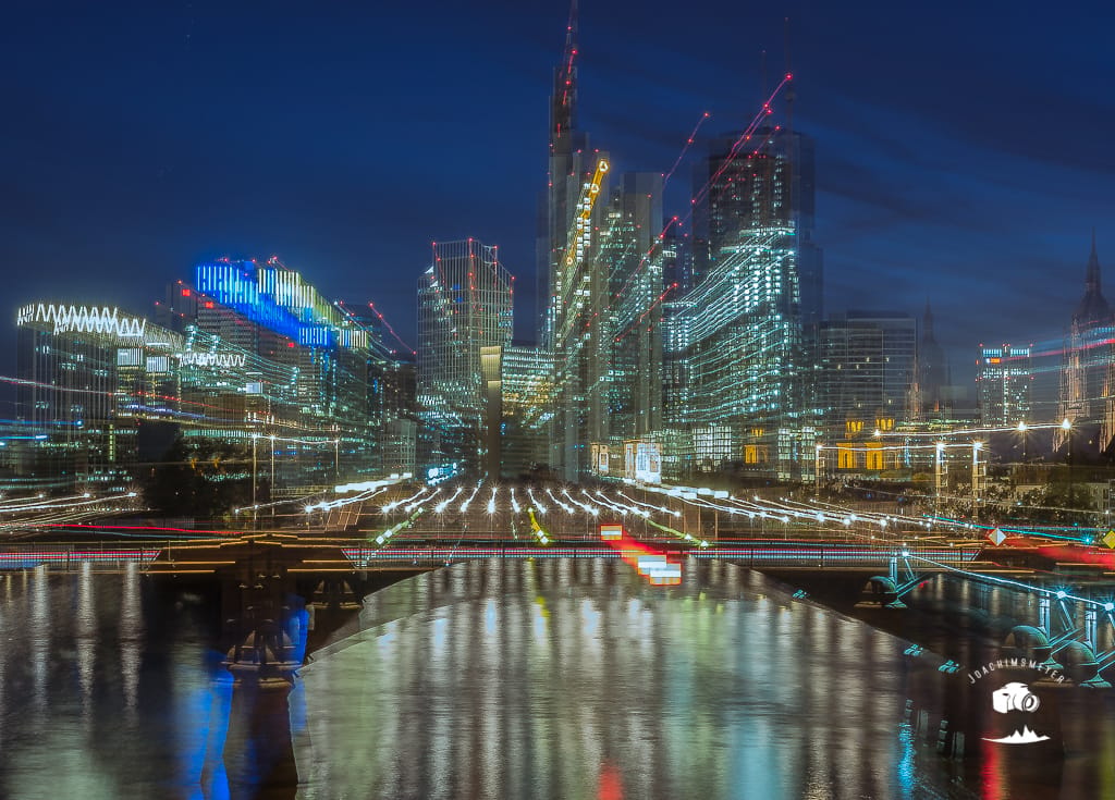 View from the Flößerbrücke, Frankfurt am Main, Germany