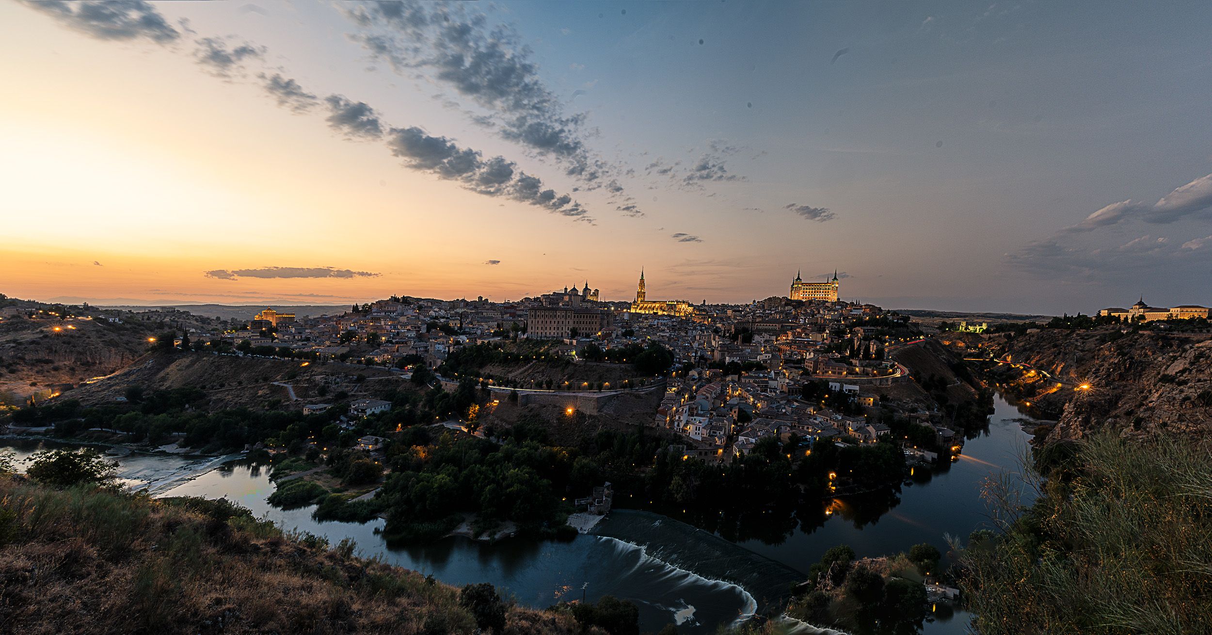 View of Toledo from Mirador del Valle, Spain