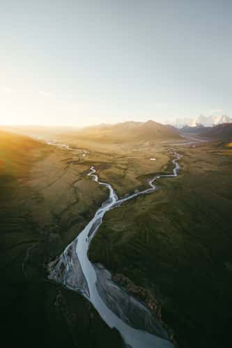 View to Tien-Shan peaks, Sary-Jaz valley