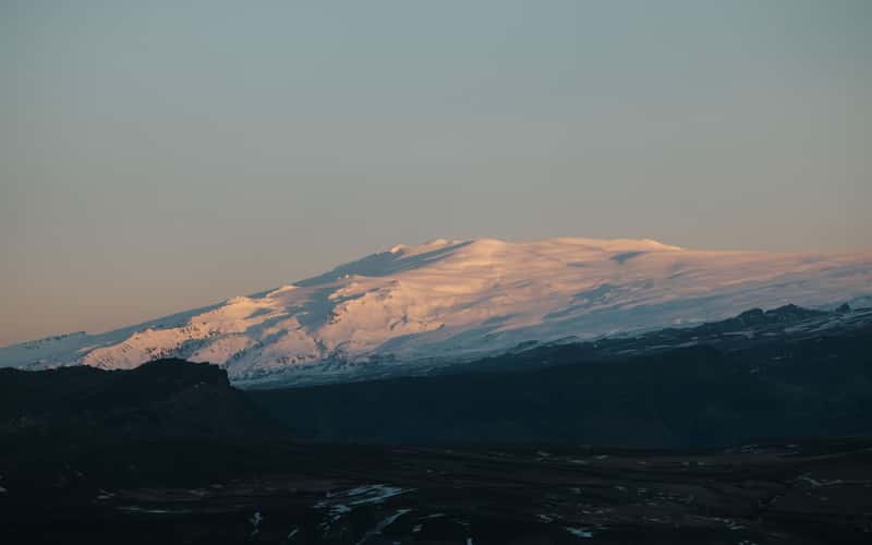 View to Vatnajökull glacier from Reynisfjall, Vik