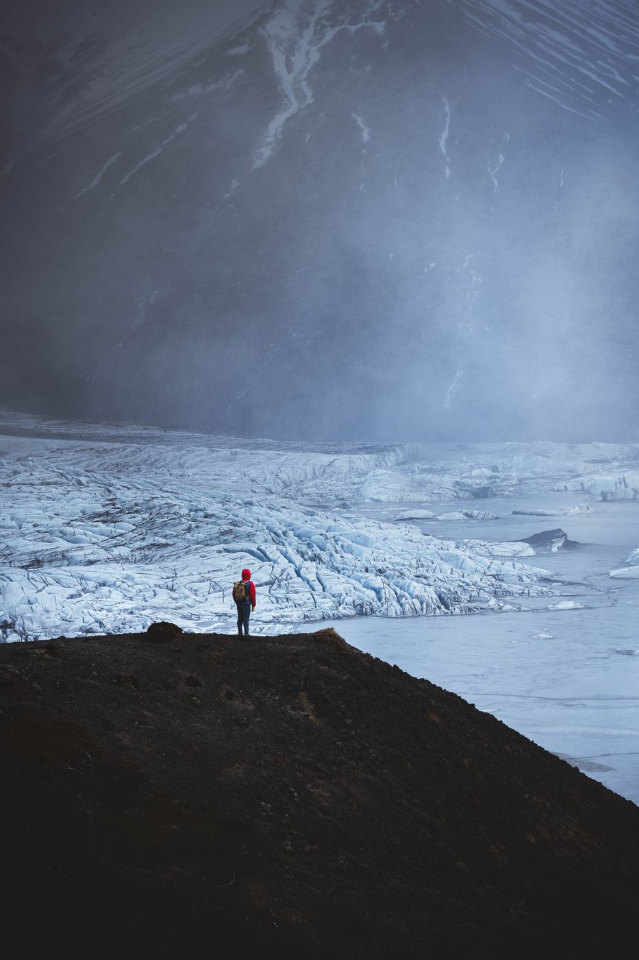 Viewpoint on Skaftafell Glacier, Iceland