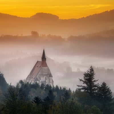 Aussichtsplatz Kirchberg zur Wolfgangskirche, Austria