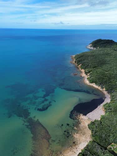Baratti Beach drone shot