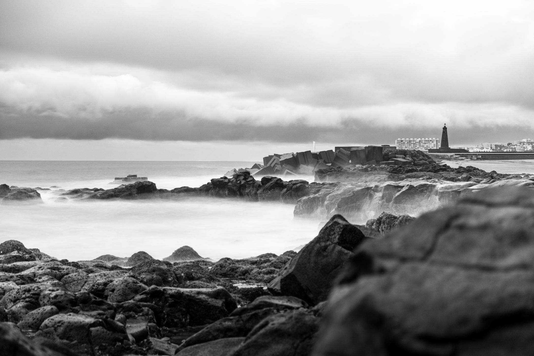 Beach at Bajamar, Tenerife, Spain