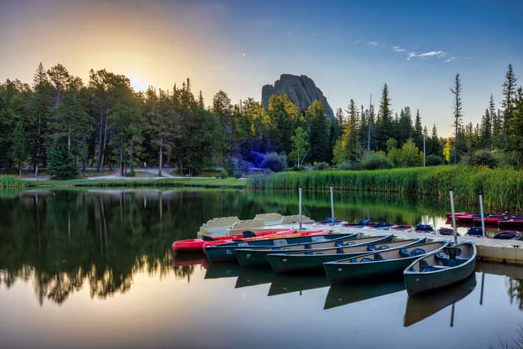 Boats Sylvan Lake, Custer State Park, South Dakota