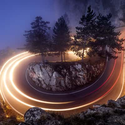 Curved Road up to Hohe Wand, Austria