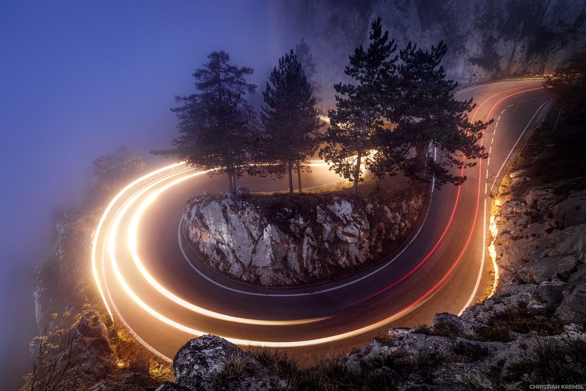 Curved Road up to Hohe Wand, Austria