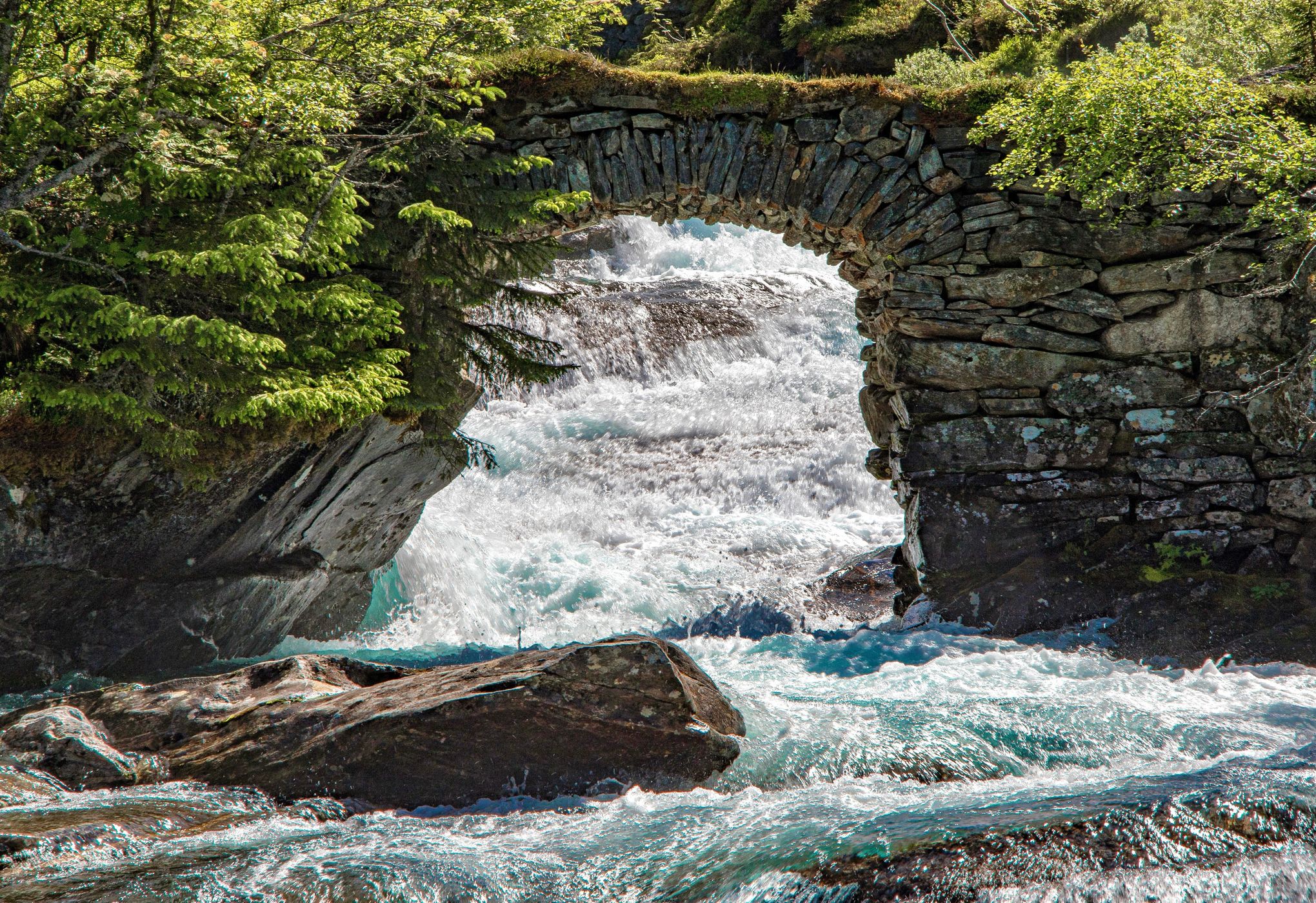 Dry stone bridge, Norway