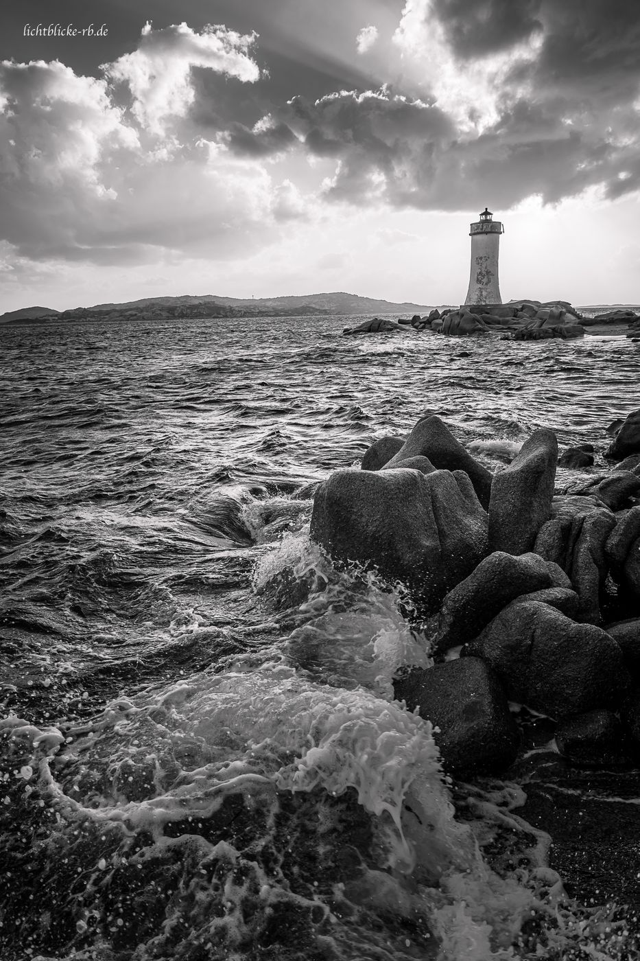 Faro di Punta Palau, Sardinia, Sardinien, Italy