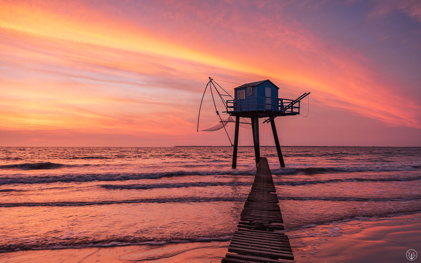 Fishermen's cabins at Saint Michel Chef Chef, France