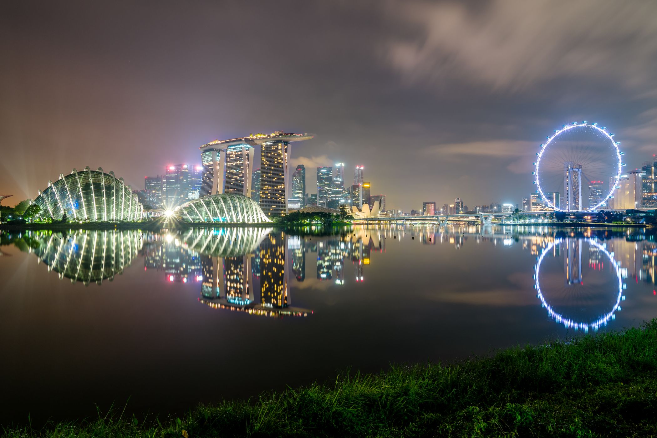 Flower Dome Singapore from Marina East, Singapore