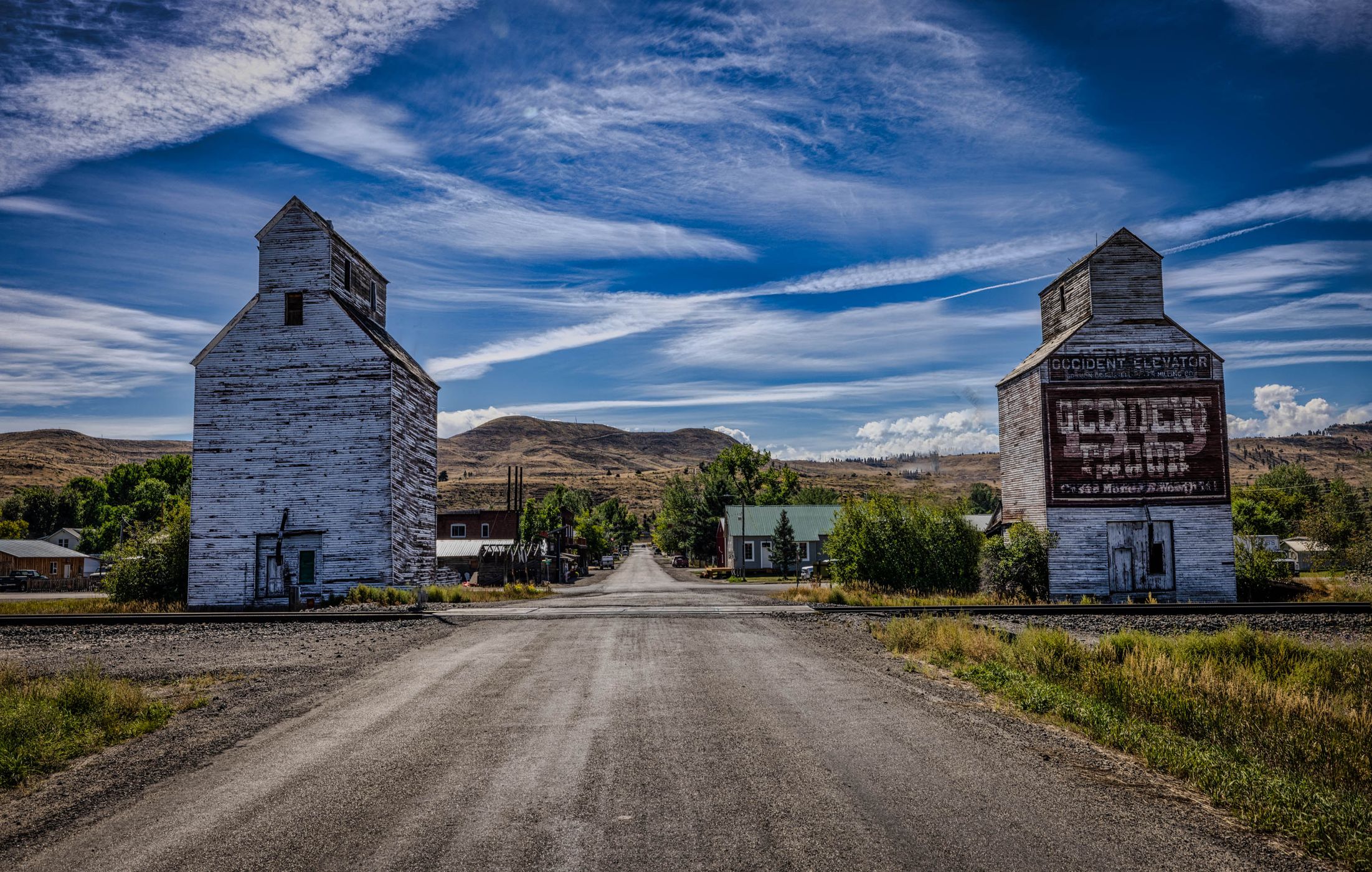Grain Elevators, Reed Point, Montana, USA