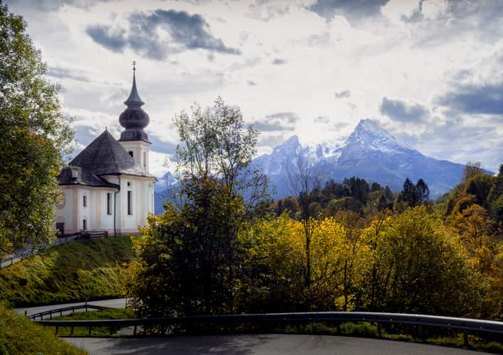 Maria Gern Church, Bavaria - Hill View