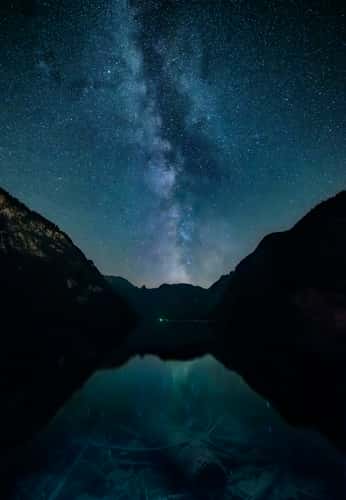 Milky way over Königssee
