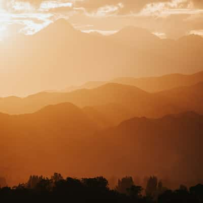 Mountain range near Kochkor, Oblus Naryn, Kyrgyz Republic