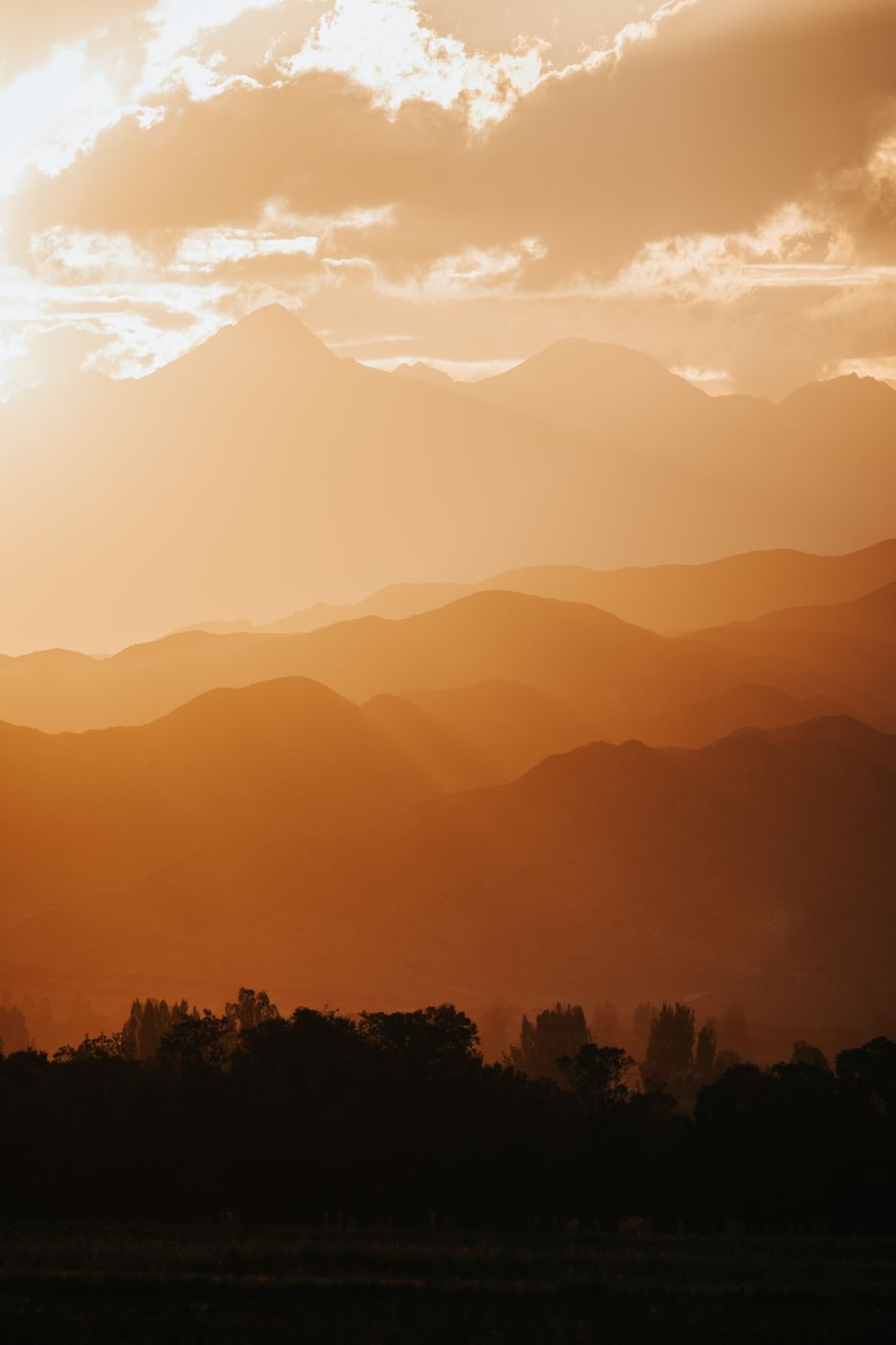 Mountain range near Kochkor, Oblus Naryn, Kyrgyz Republic