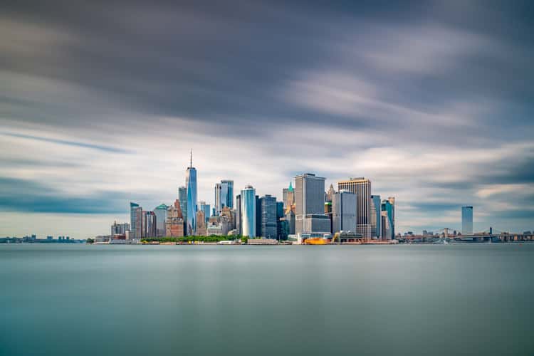 New York Manhattan from Governors Island