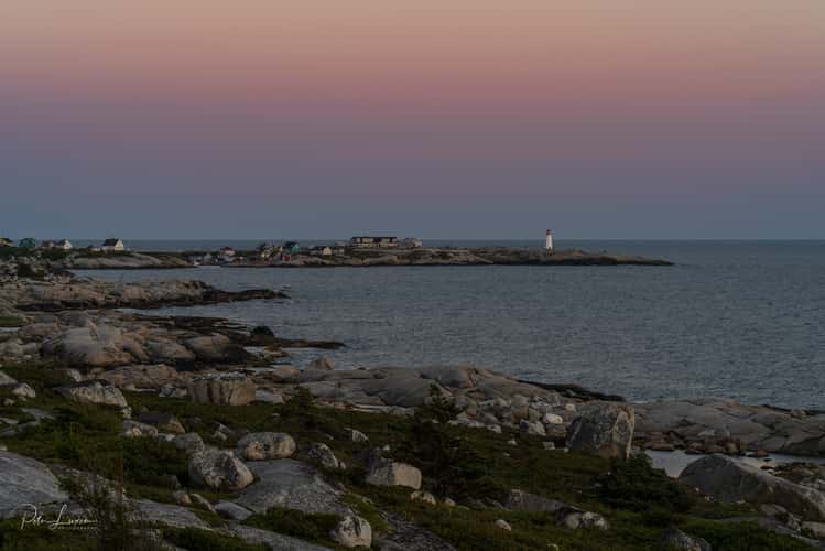 Peggy's cove seen from Swissair Flight 111 Memorial.