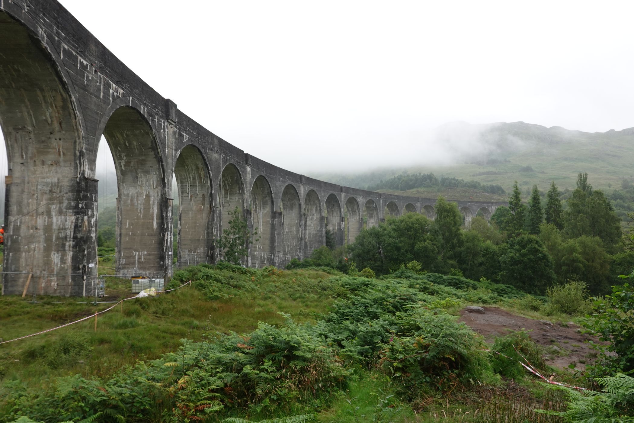 Rainy Day Glenfinnan Viaduct, Scotland, United Kingdom