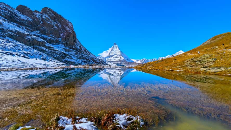 Riffelsee with Matterhorn reflection