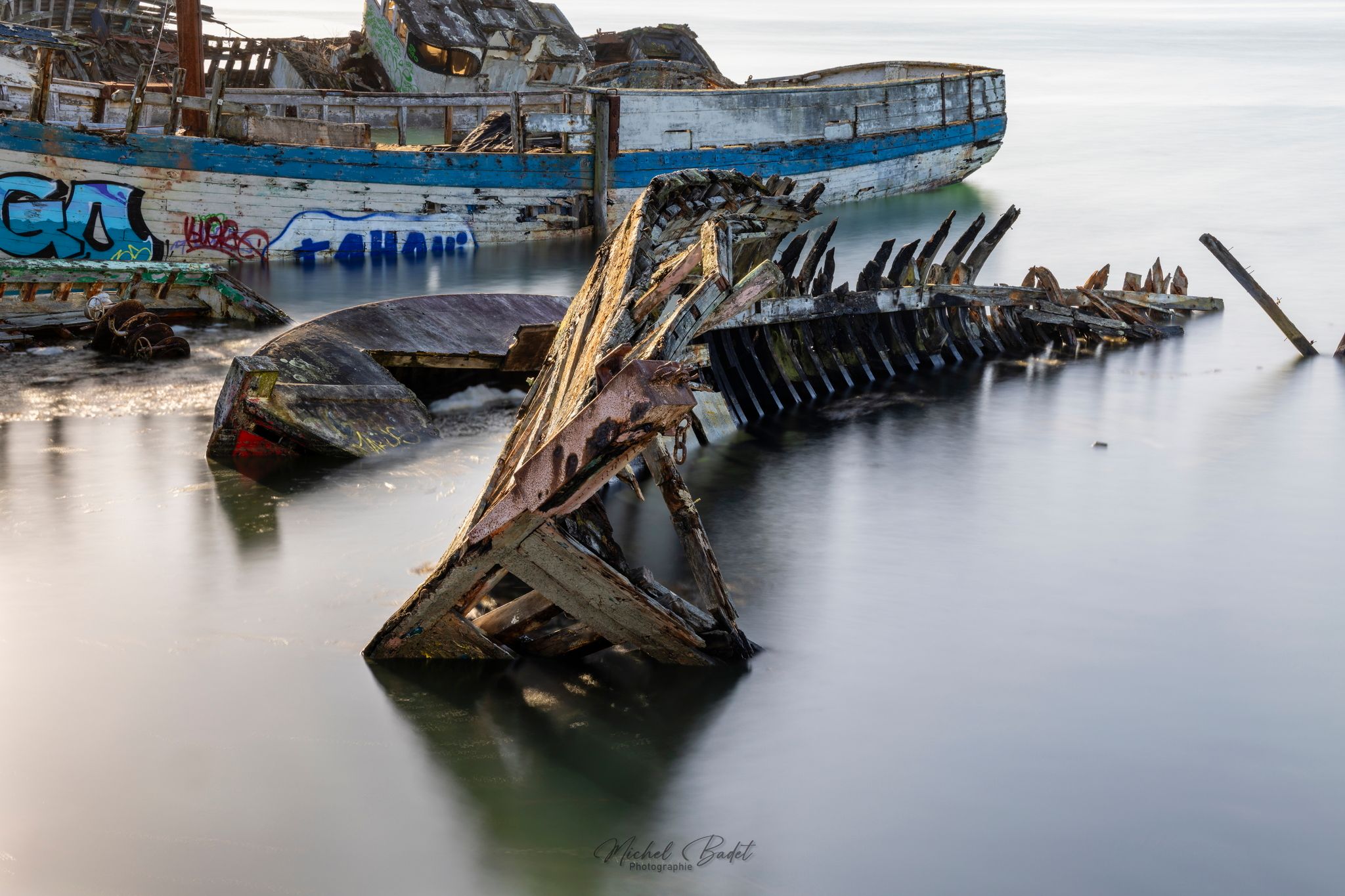 Ship cemetery of Quelmer, France