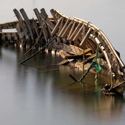 Ship cemetery of Quelmer, France
