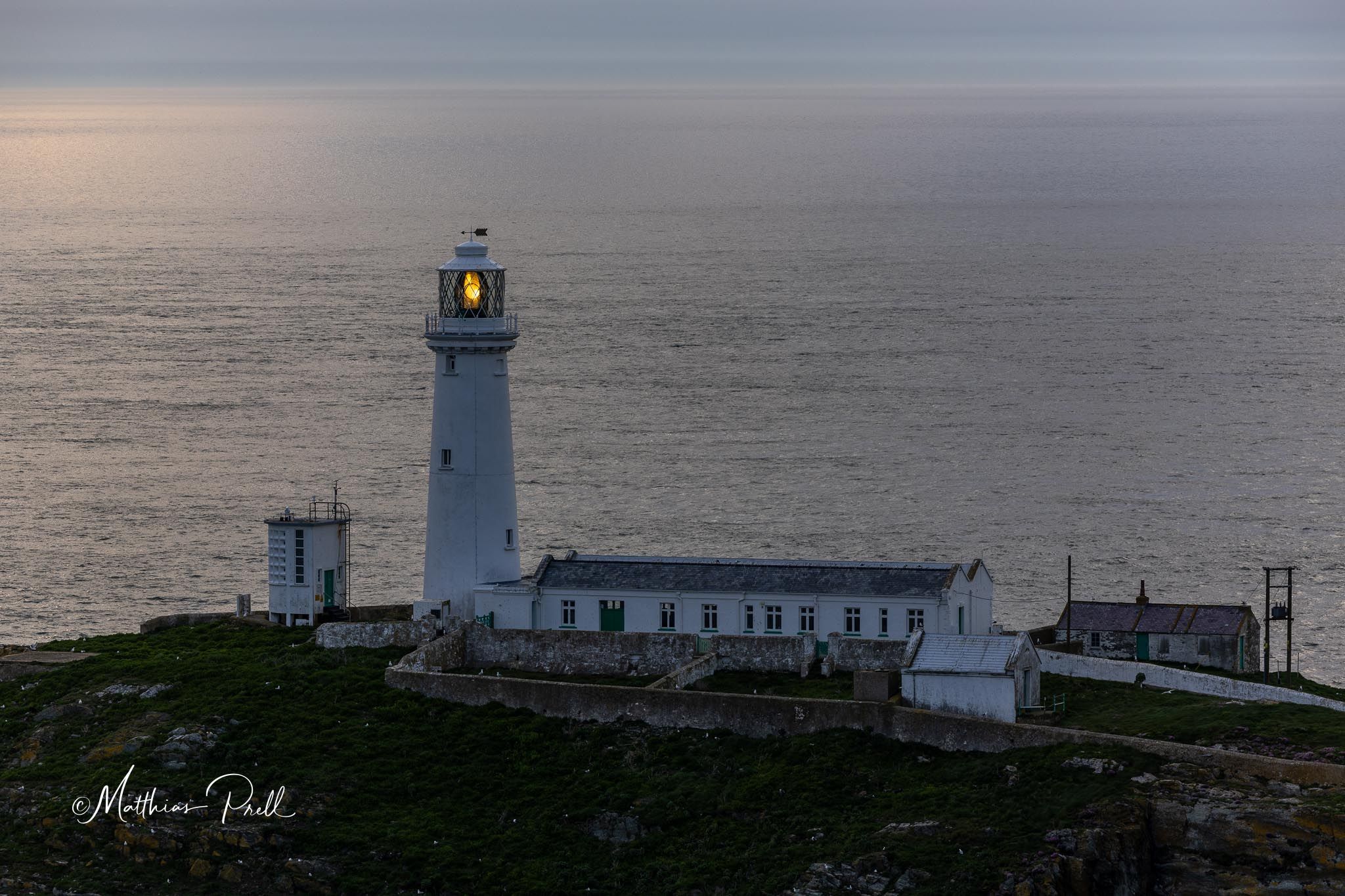 South Stack Lighthouse from Elin's Tower, Wales, United Kingdom