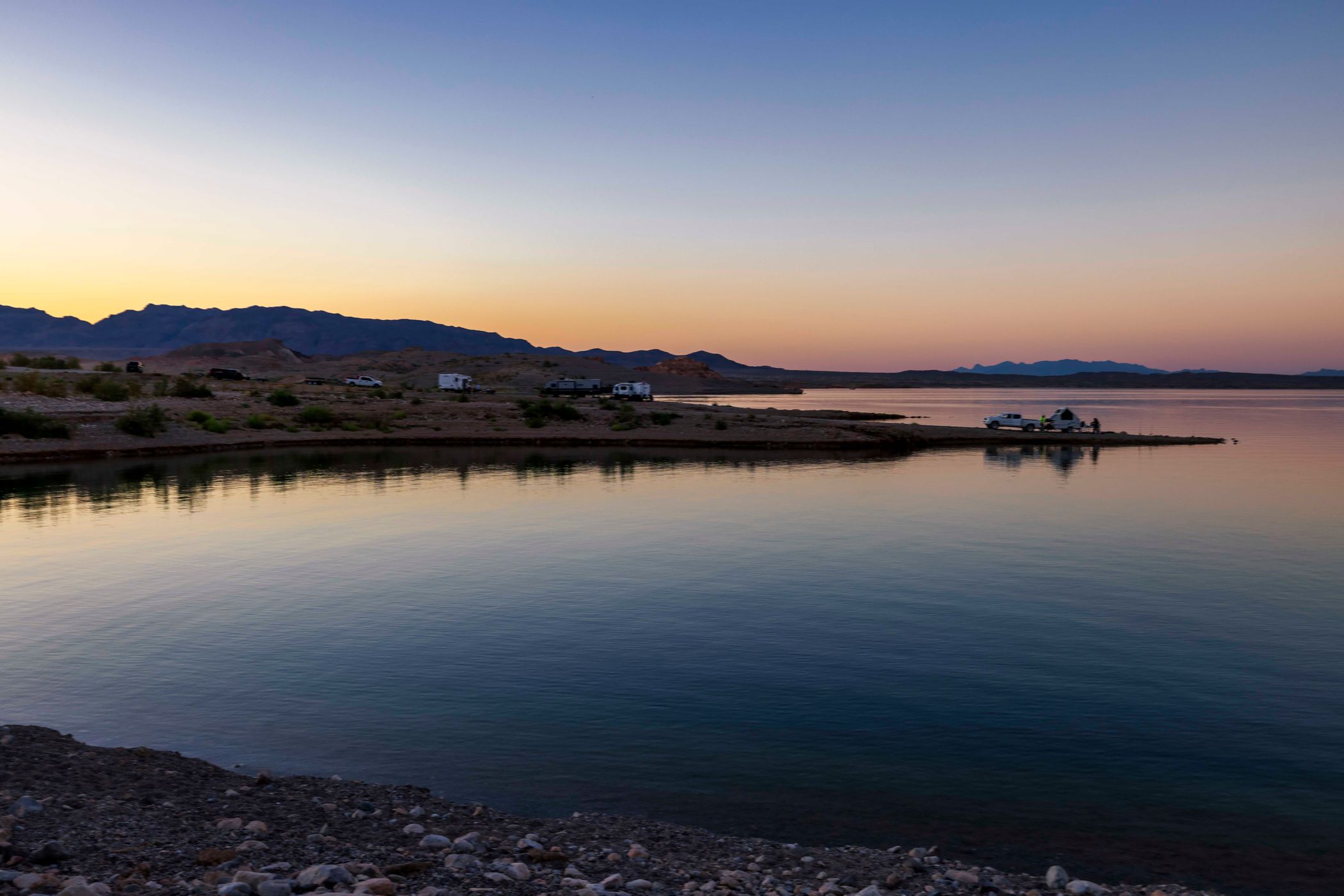 Sunset Eco Bay, Lake Mead, Nevada, USA