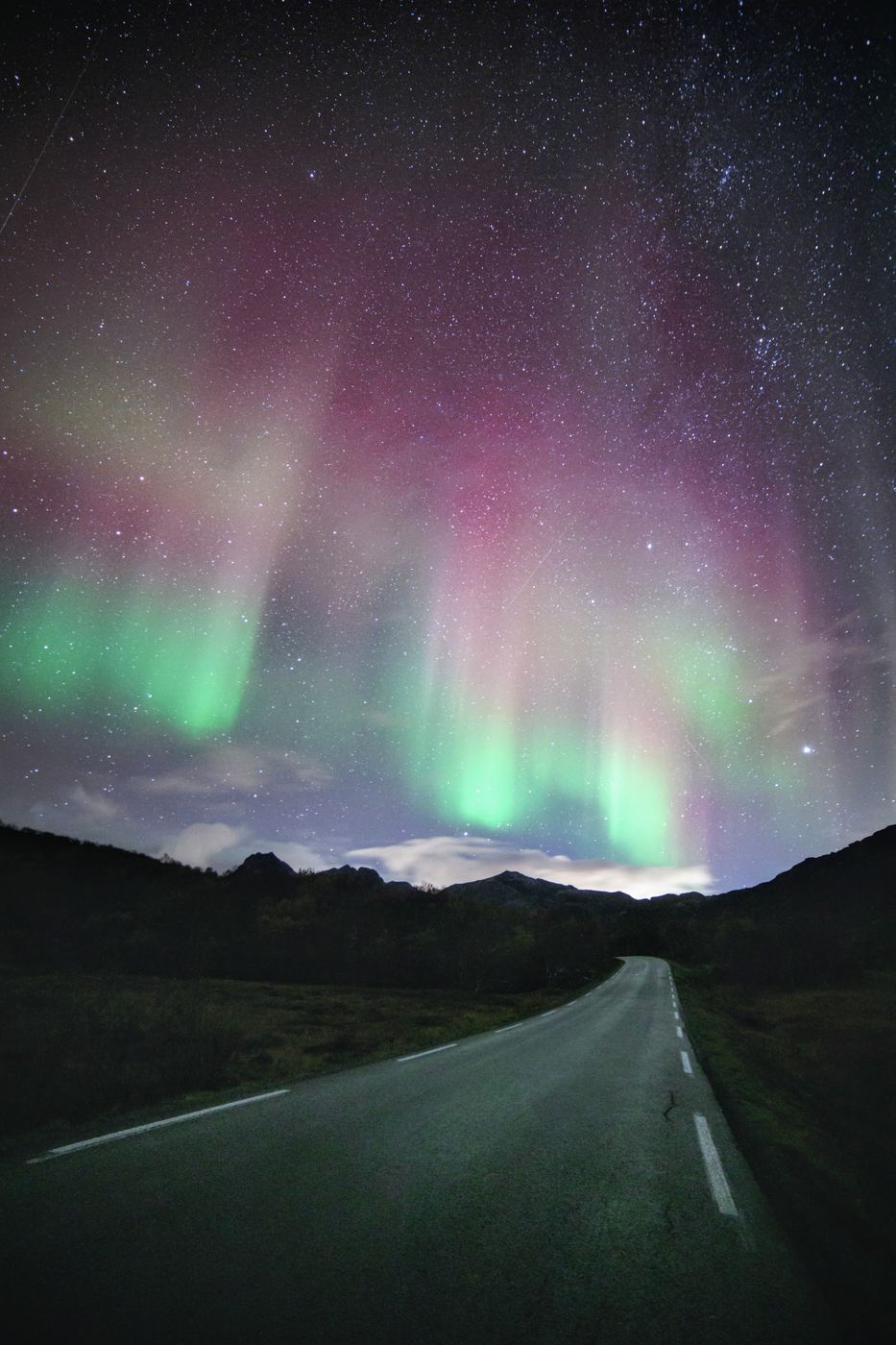 The road to Nusfjord, Lofoten, Norway